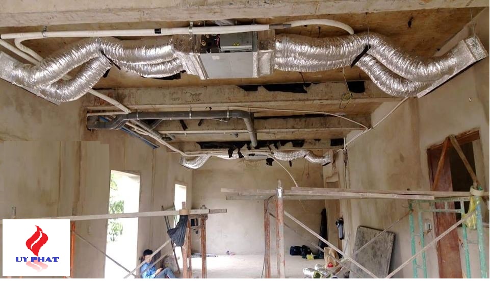 thi công lắp đặt máy lạnh âm trần ống gió