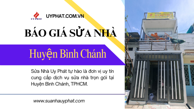 BÁO GIÁ CẢI TẠO NHÀ BÌNH CHÁNH