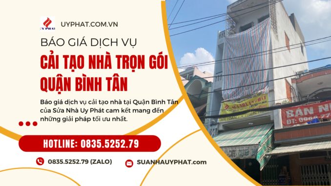 Cải tạo nhà Quận Bình Tân