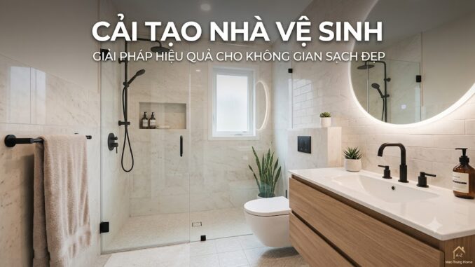 Cải Tạo Nhà Vệ Sinh – Giải Pháp Hiệu Quả Cho Không Gian Sạch Đẹp